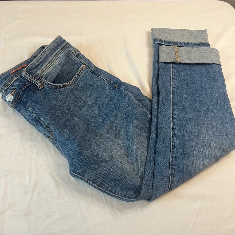 Pilcro Slim Boyfriend Jeans Women’s 28 Cuffed Stretch Light Wash Denim Pants